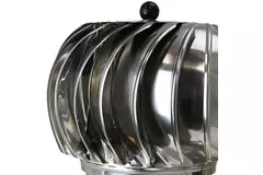 Vinddrevet tagventilator Cowl 200 mm rustfrit stål inklusive tagplade – 115m3/h