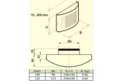 Ventilationsforsyningsventil Ø 125 mm med perforeret hætte til vægmontering HVID - DTQA125