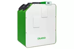 Duco MVHR Ducobox Energy 460 – 2 zonestyring med varmelegeme – venstre – 460 m³/t
