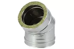 DW diameter 130 mm (130/180) bøjning 45 gr I316L/I304 (D0.5/0.6)