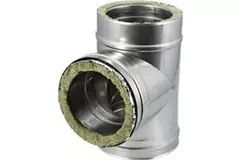 DW-diameter 130 mm (130/180) T-stykke T90 I316L/I304 (D0,5/0,6)