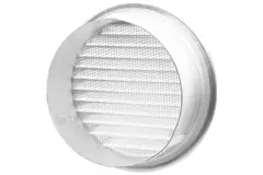 Rund ventilationsrist i metal med monteringsmuffe Ø 180 mm aluminium – DWRA180S
