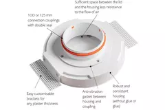Ergovent rammeløs ventilationsventil rund 160 mm