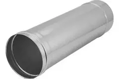 Ovnrør Ø 130 mm rustfrit stål med enkeltvæg - L = 300 mm