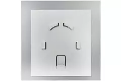 Badeværelsesventilator Ø 125 mm med fugtsensor og timer – frontpanel i satin sølvfarvet glas