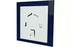 Air Roxy badeværelsesventilator med tilslutningsdiameter 100 mm med forsinket start og timer – frontpanel i blå plast