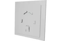 Badeværelsesventilator Ø 100 mm – frontpanel i blank hvid plast