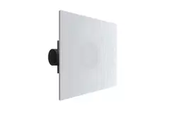 Perforeret 600 x 600 loftdiffusor med justerbar luftstrømning - isoleret trykfordelingsboks med 125 mm tilslutning på siden - blandet farve RAL 9010