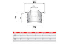 Jetdiffusor 200mm Væg- og loftmontering RAL 9005
