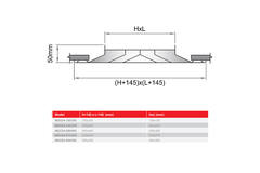 Lamelluftfordeler til loft med 4-vejs luftfordeling – MDCD4-300/445