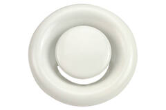 Ventilationsudstødningsventil i metal 160 mm med friktionsfjedre - DVS-C160 - RAL 9016
