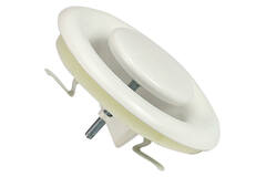 Ventilationsudstødningsventil i metal 160 mm med friktionsfjedre - DVS-C160 - RAL 9016