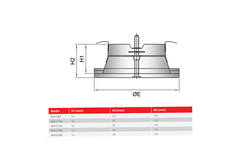 Ventilationsudblæsningsventil 80 mm med metalfjedre - SAV-C80 RAL9010