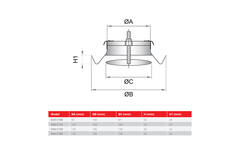 Ventilationsventil 100 mm ind- og udløb med friktionsfjedre - DAV-C100