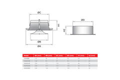 Ventilationsventil 200 mm metal - S-DVS200 RAL9010