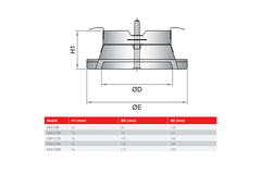 Udluftningsventil 80 mm med metalfjedre - EAV-C80 RAL9010