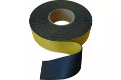 Isoleringstape 75 mm neutral – sort – rulle 15 m