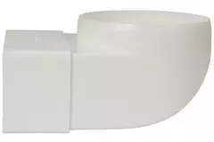 Rektangulær, plastik, lodret, 90° bøjning, Ø100mm - 110 x 55 - KLD
