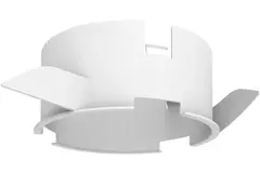 Fastgørelseskrave til Vent-Axia UniflexPlus RV ventil (RVK-krave) - hvid 125mm