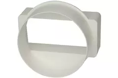 Rektangulær, plastreduktion, Ø100 mm – 110 x 55 – KSD1
