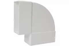 Rektangulær, plastik, vandret, 90° bøjning, 110 x 55 mm – KLH