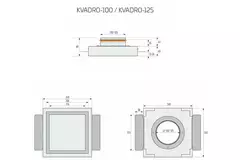 Ergovent rammeløs ventilationsventil firkantet 100 mm