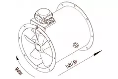 Aksial 315 mm kanalventilator - AL 315 D2 01