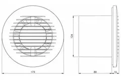 Rund badeværelsesventilator Ø 125 mm hvid – standard EA125