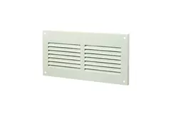 Ventilationsrist i metal, rektangulært 200x100 hvid - MR2010
