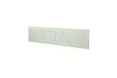Ventilationsrist i metal, rektangulært 400x100 hvid - MR4010