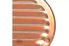 Ventilationsrist i metal, rund Ø 200 mm kobber – MR200Cu