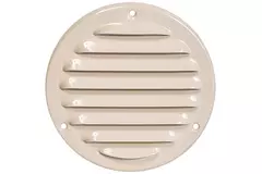 Ventilationsrist i metal rund 100 mm beige - MR100Y - RAL1015