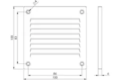 Metalgitter 100x100 mm hvid - MR1010