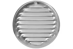 Ventilationsrist i metal, rund Ø 125 mm rustfri stål – MR125i