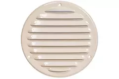 Ventilationsrist i metal rund Ø125 mm beige - MR125Y