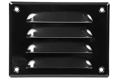 Ventilationsrist i metal, rektangulær 140x105 mm sort – MR14105M