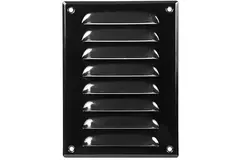 Ventilationsrist i metal, rektangulær 140x190 mm sort – MR1419M