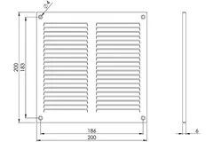 Galvaniseret metalgitter 200x200 mm - MR2020Zn