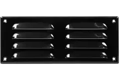 Ventilationsrist i metal, rektangulær 260x105 mm sort – MR26105M
