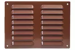 Ventilationsrist i metal, rektangulær 260x190 mm brun – MR2619B