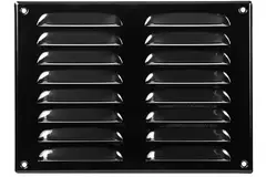 Ventilationsrist i metal, rektangulær 260x190 mm sort – MR2619M