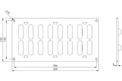 Justerbart metalgitter 300x150 mm hvid - MR3015R