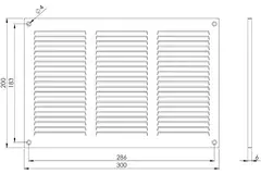 Metalgitter 300x200 mm beige - MR3020Y