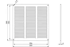 Metalgitter 300x300 mm hvid - MR3030