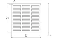 Metalgitter 300x300 mm hvid - MR3030