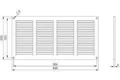 Metalgitter 400x200 mm brun - MR4020B