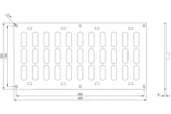 Justerbar lineære diffuser i metal 400x200 hvid - MR4020R