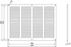 Metalgitter 400x300 mm hvid - MR4030