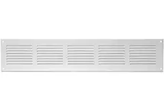 Ventilationsrist i metal, rektangulært 500x100 hvid - MR5010