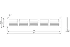 Metalgitter 500x100 mm brun - MR5010B